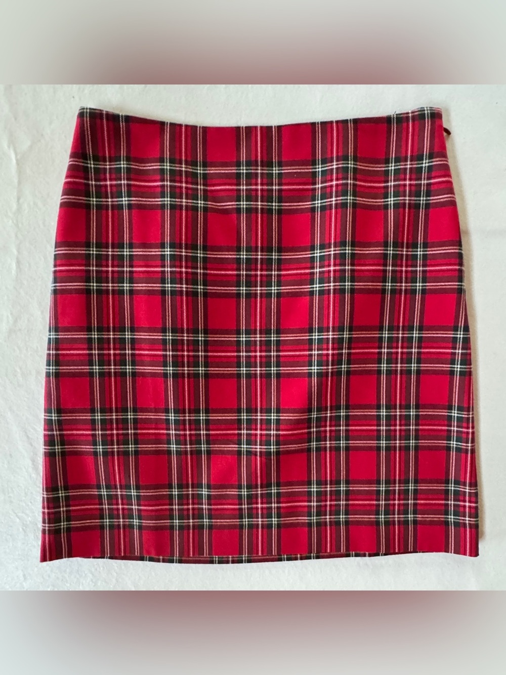 TALBOTS Classic Tartan Plaid Holiday Lined Skirt Machine Washable Side Zip (4P) - Picture 8 of 17